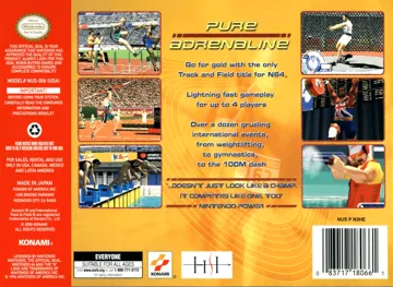 International Track & Field 2000 (USA) box cover back